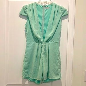 Seafoam green romper